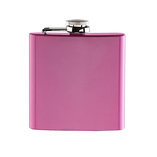 Funki Buys | Hip Flasks | Pink Custom 6oz Hip Flask | Bridal Gifts