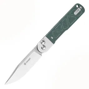 Ganzo G767-GB Button Lock Folding Knife (Green G10 Handle)