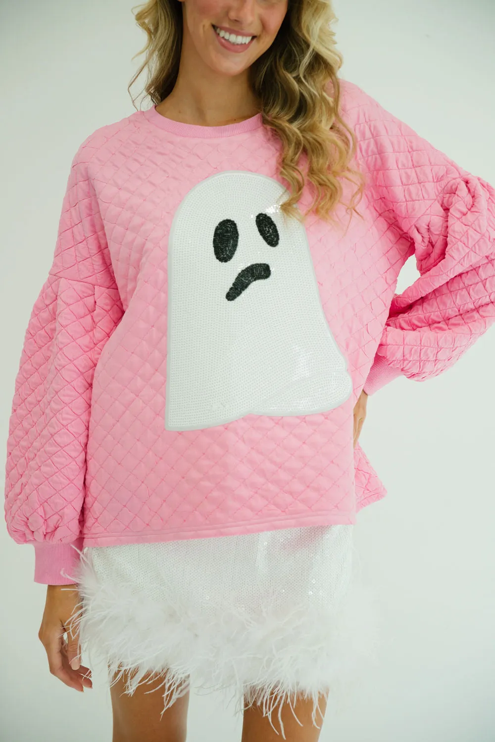 GHOST PATCH QUILTED PULLOVER