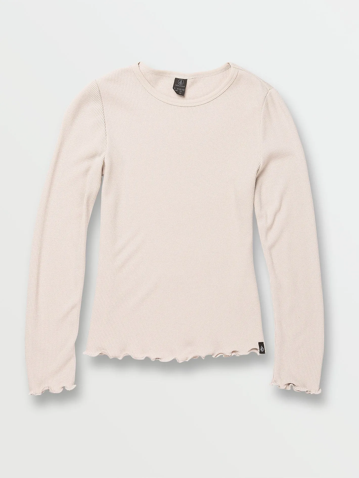 Girls Lived In Lounge Thermal Long Sleeve Top - Bone