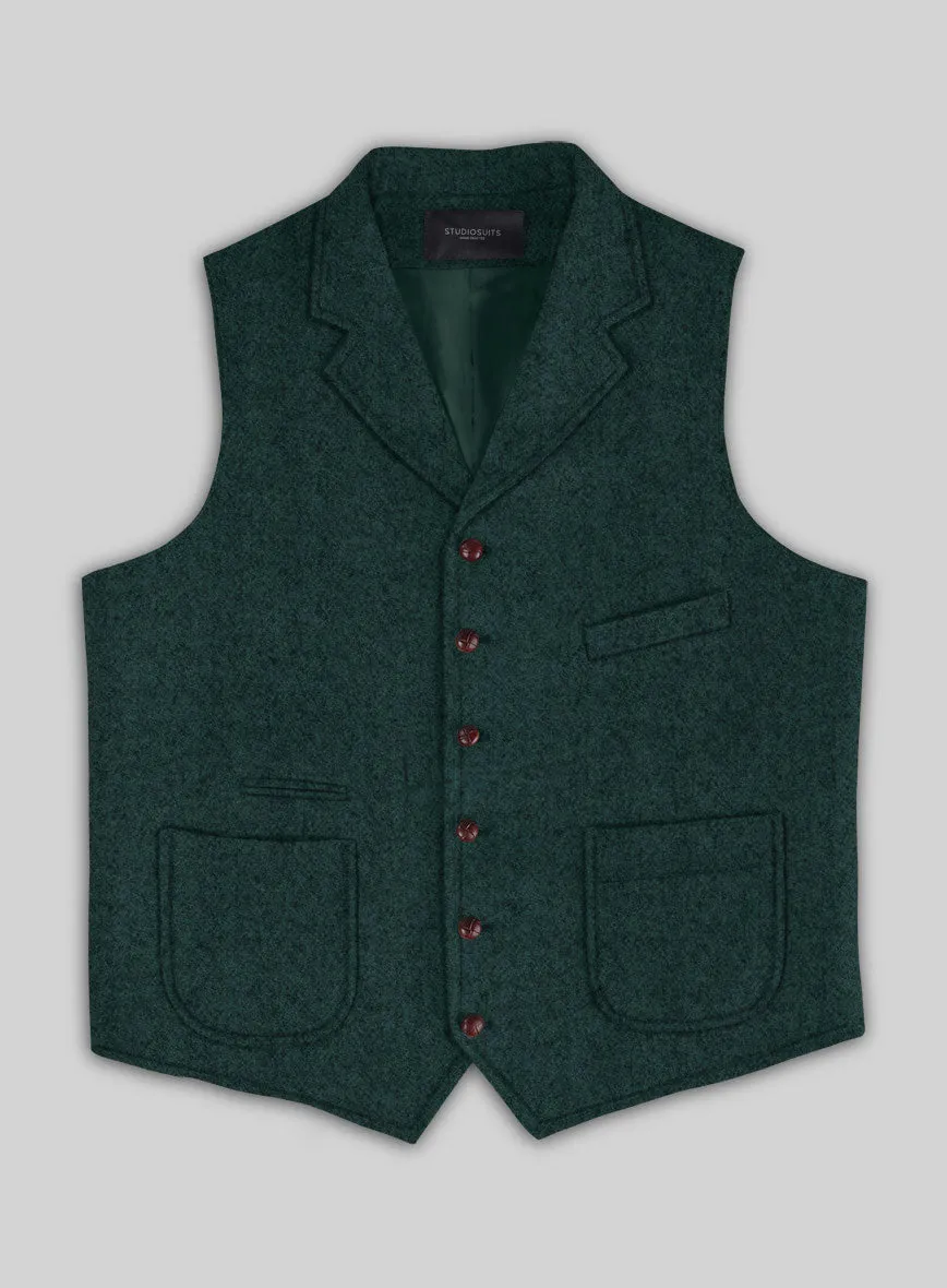 Highlander Melange Green Tweed Hunting Vest