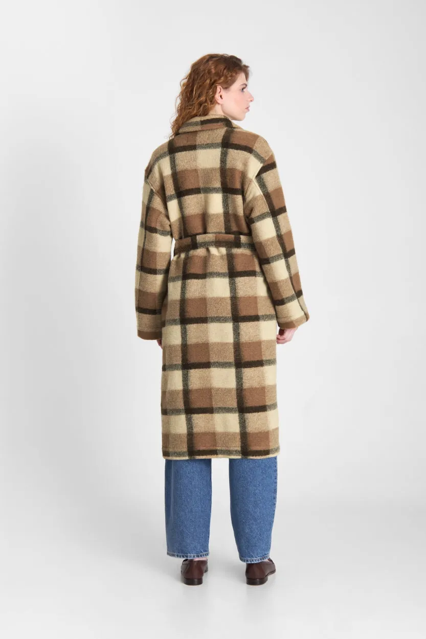 Isolde Coat | Beige Check