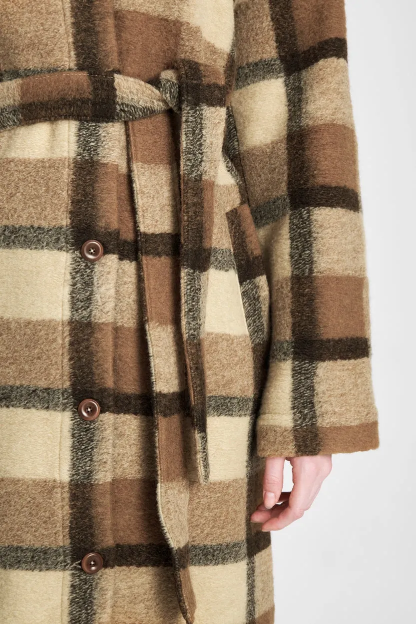 Isolde Coat | Beige Check