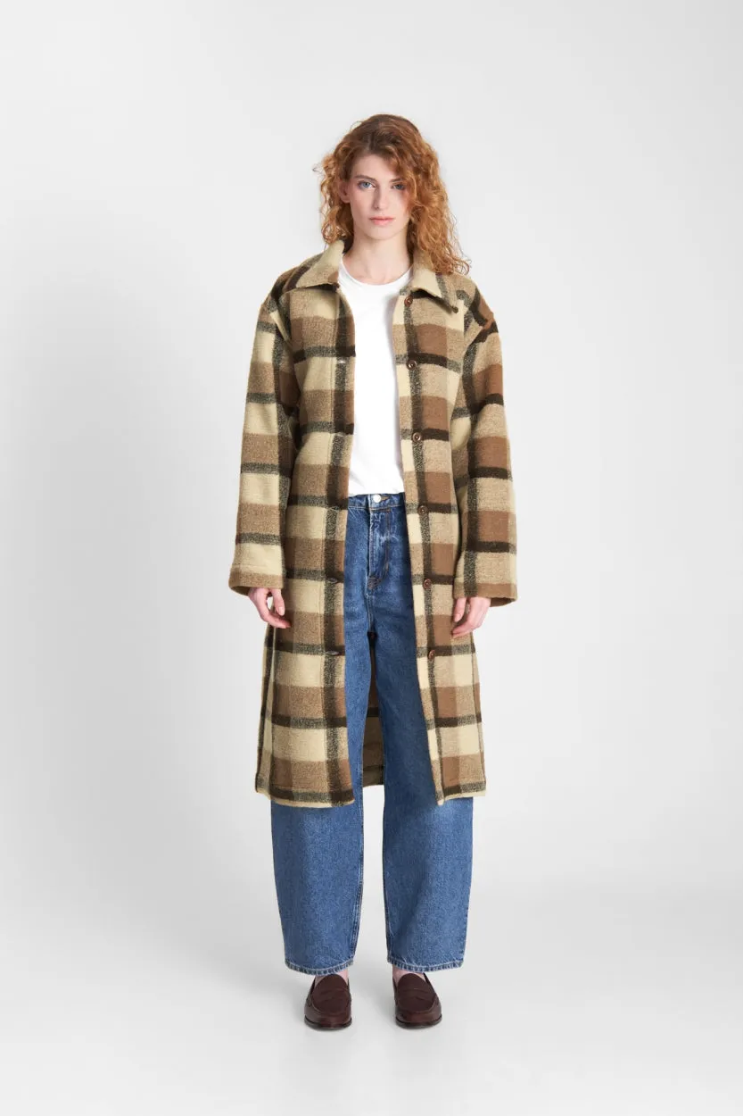 Isolde Coat | Beige Check