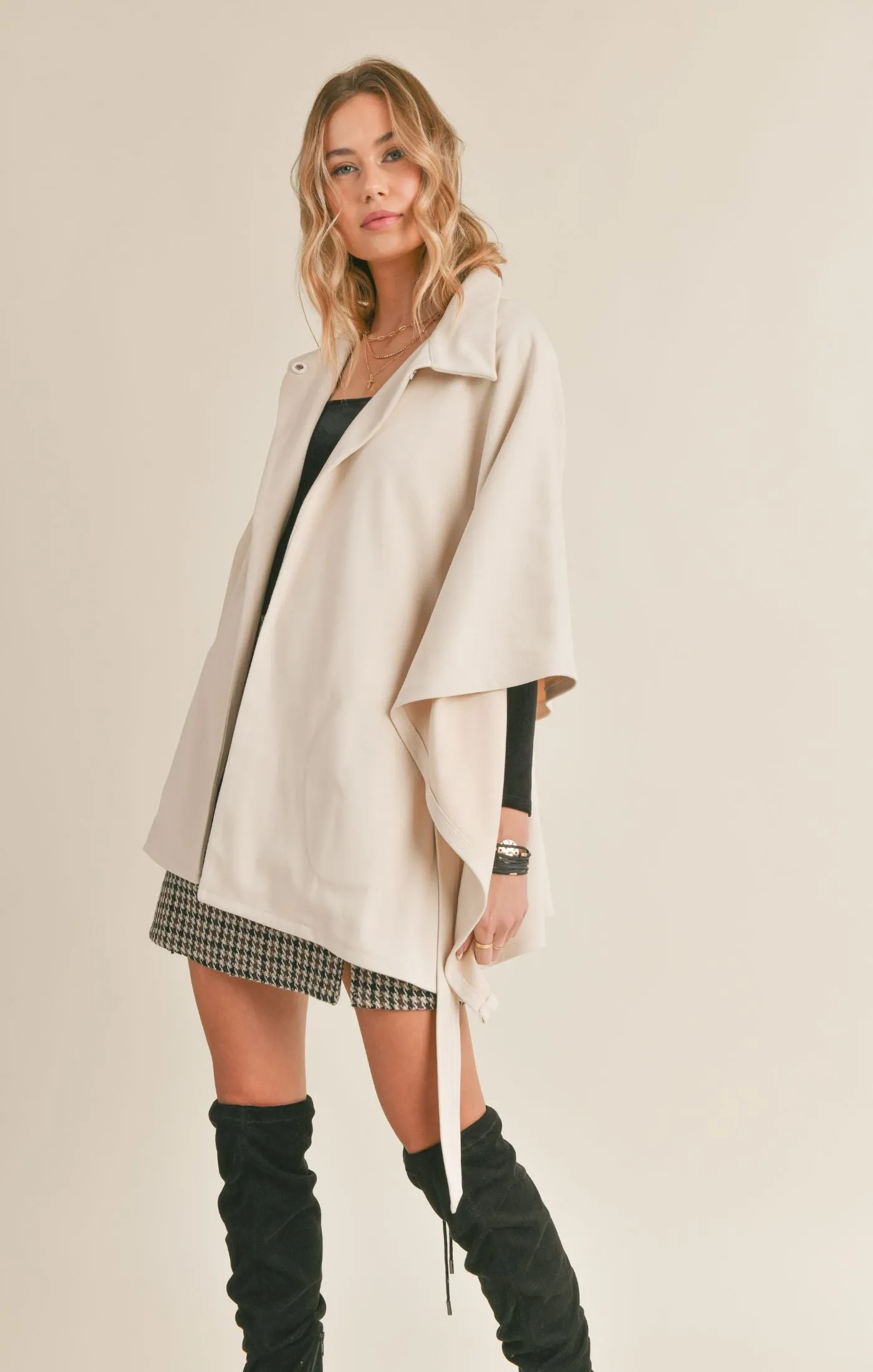 Ivory Nora Cape Poncho