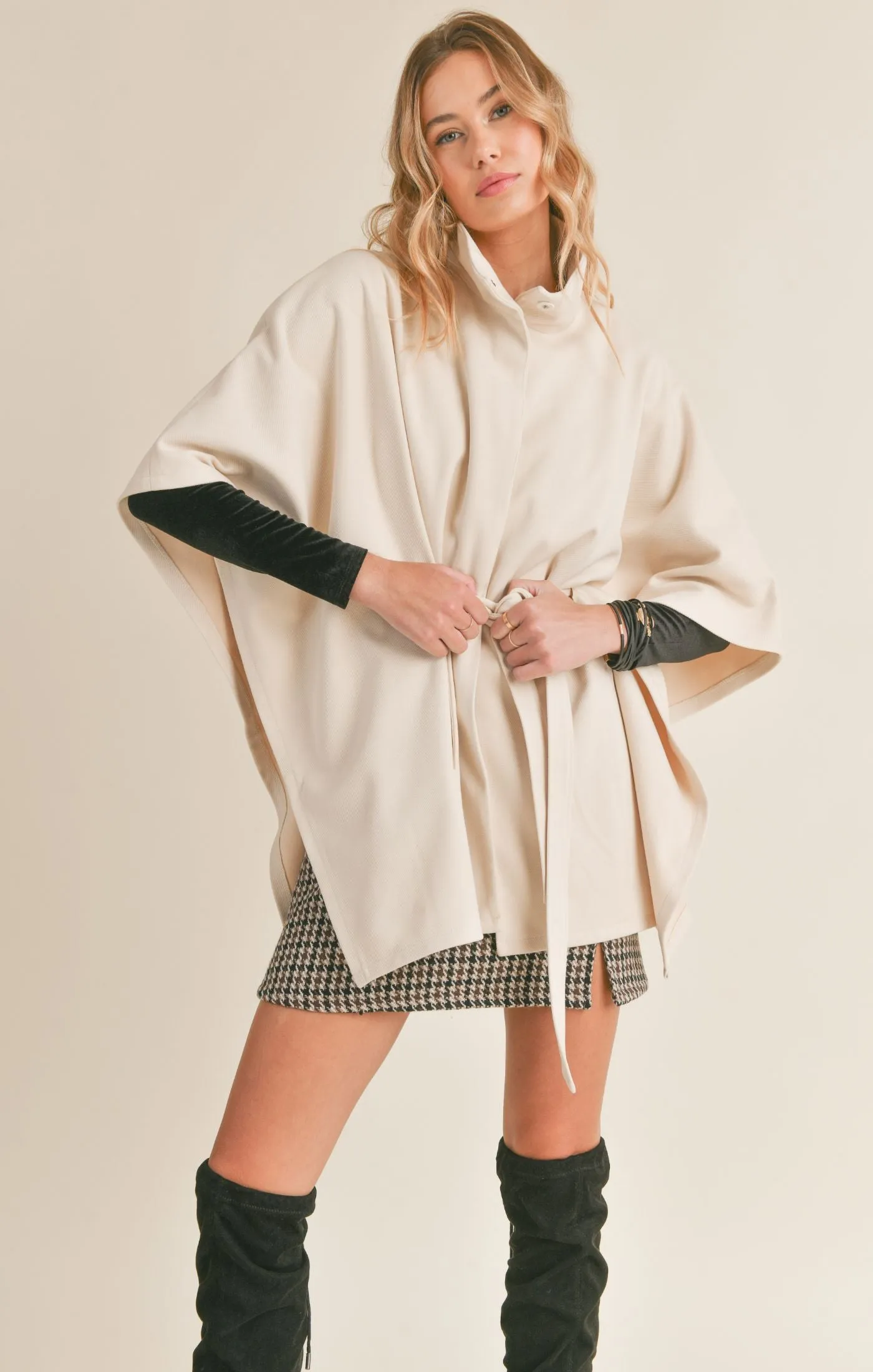 Ivory Nora Cape Poncho