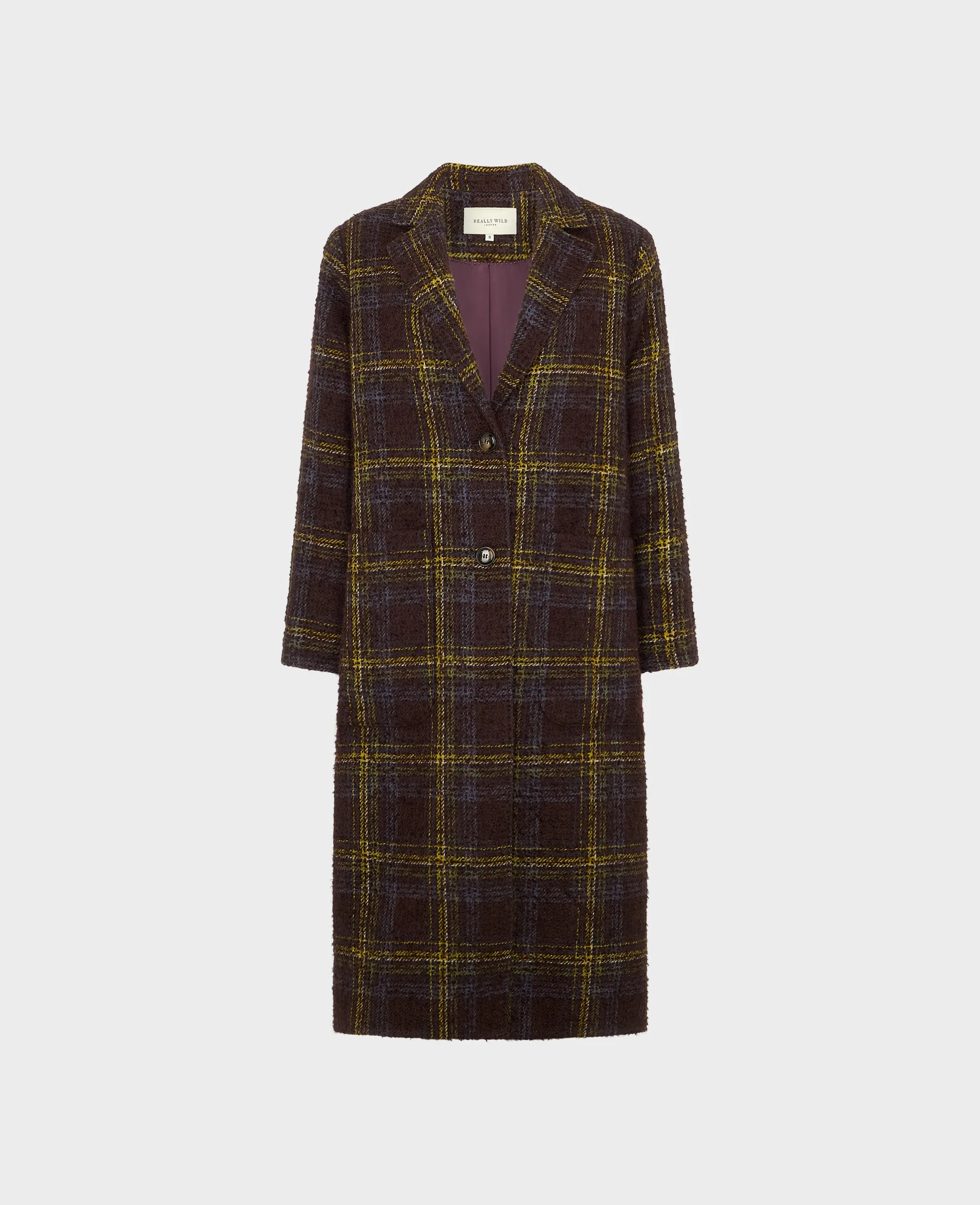 Jemima Check Wool and Mohair Blend Coat