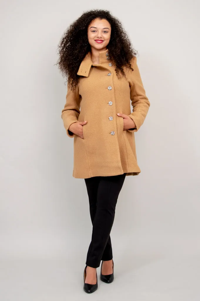 Keston Coat, Beige, Wool