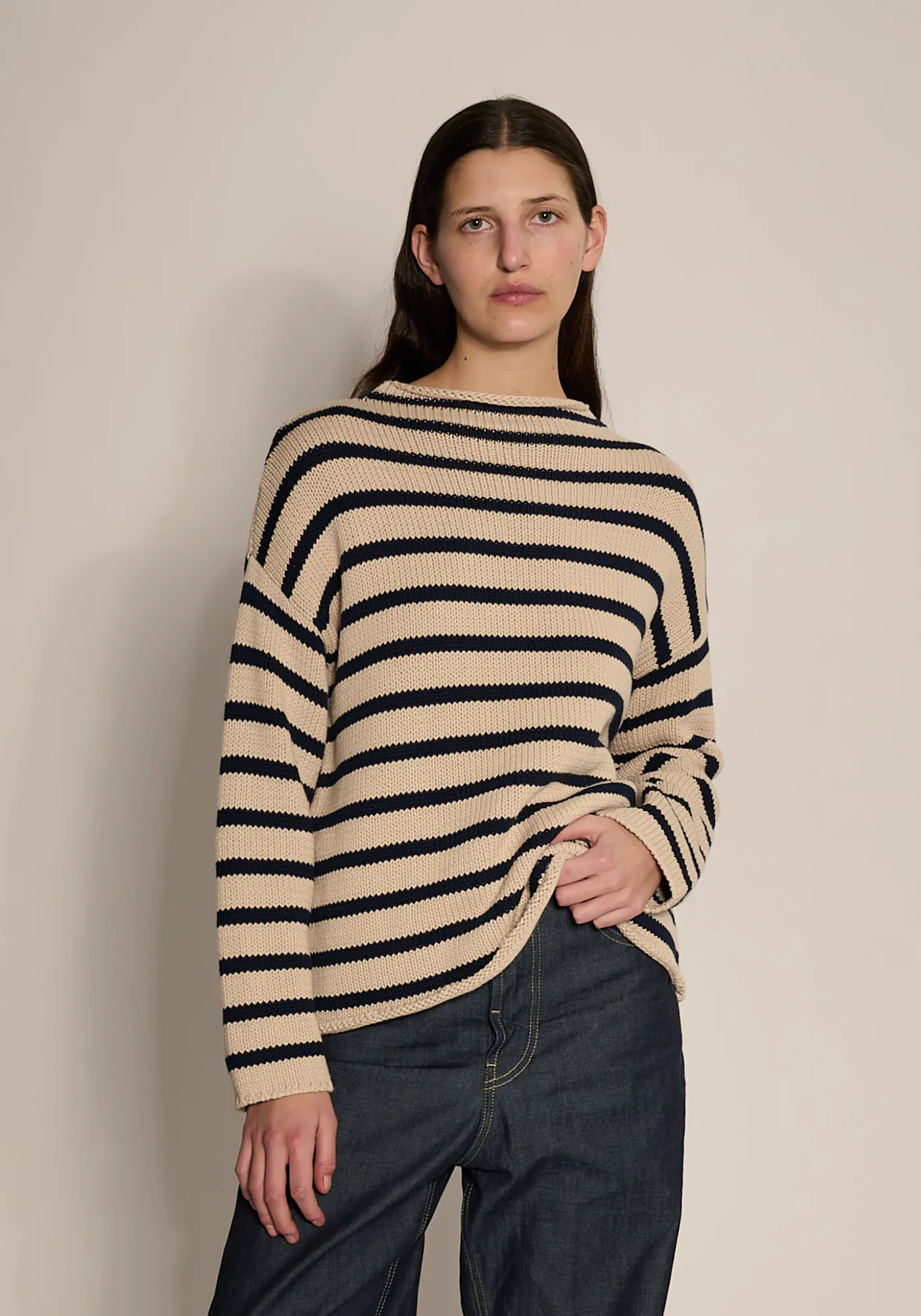 Lamis Stripe Cotton Sweater