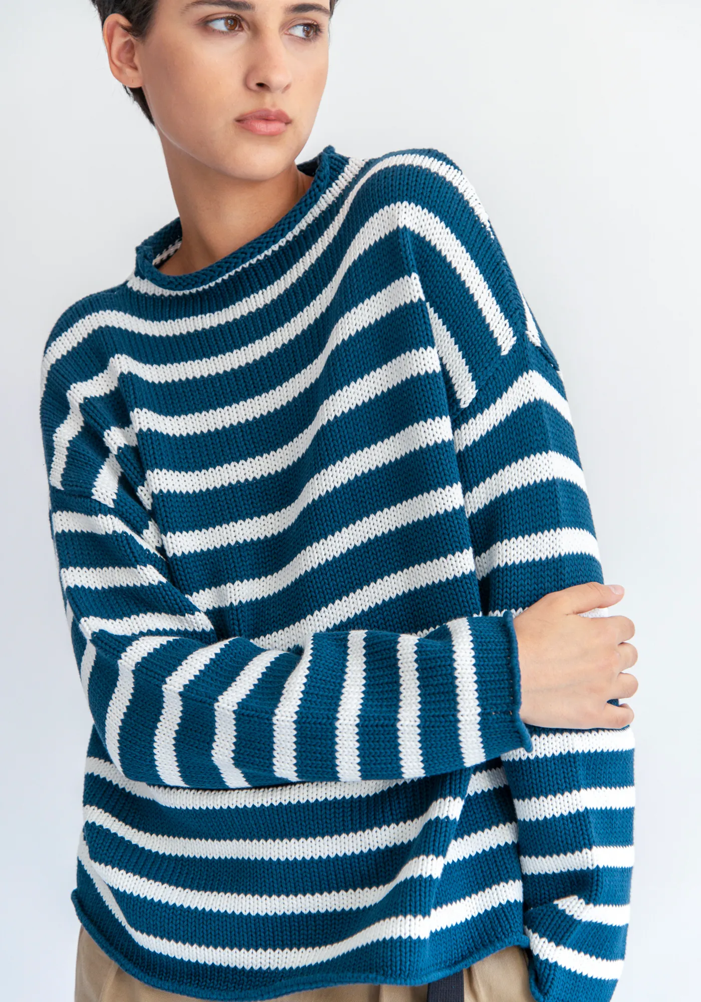 Lamis Stripe Cotton Sweater