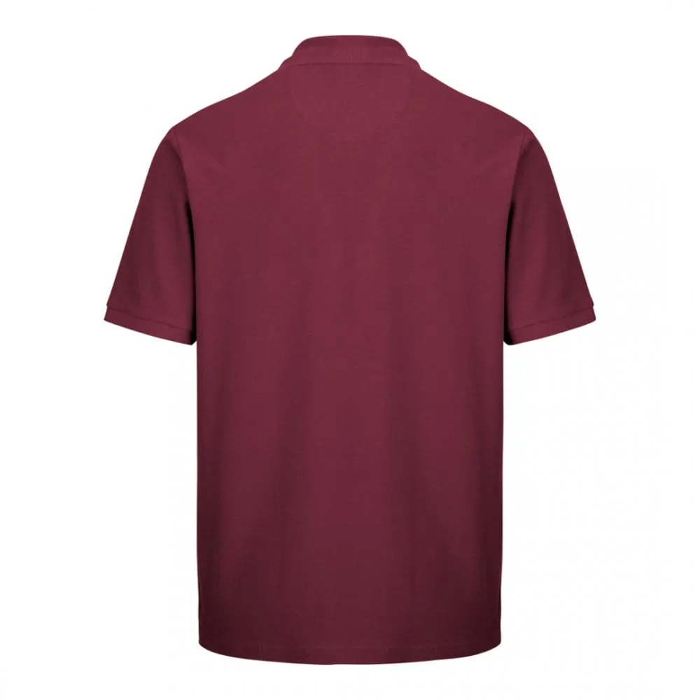 Largs Pique Polo Shirt Bordeaux by Hoggs of Fife