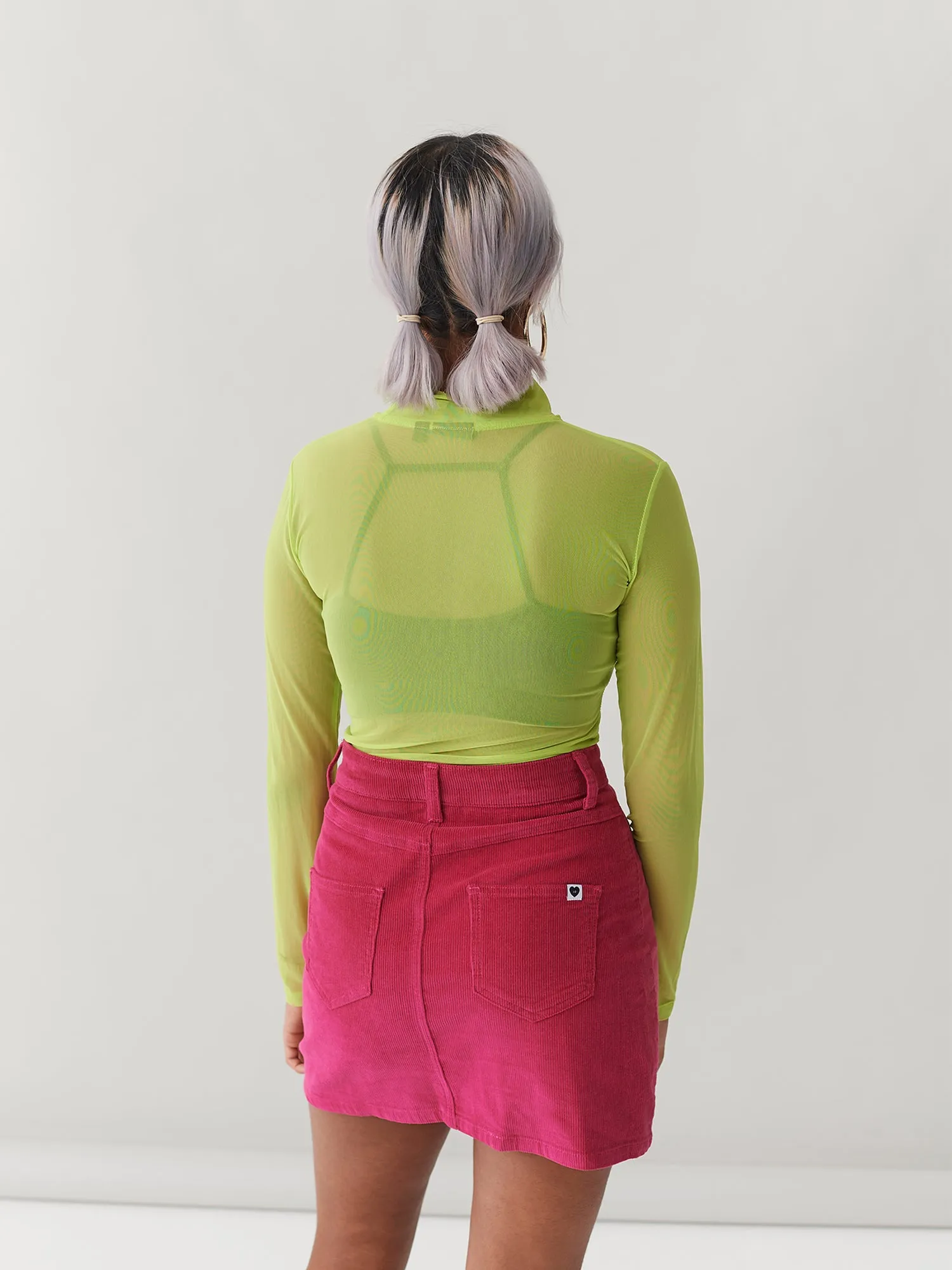 LO Sheer Turtleneck - Lime