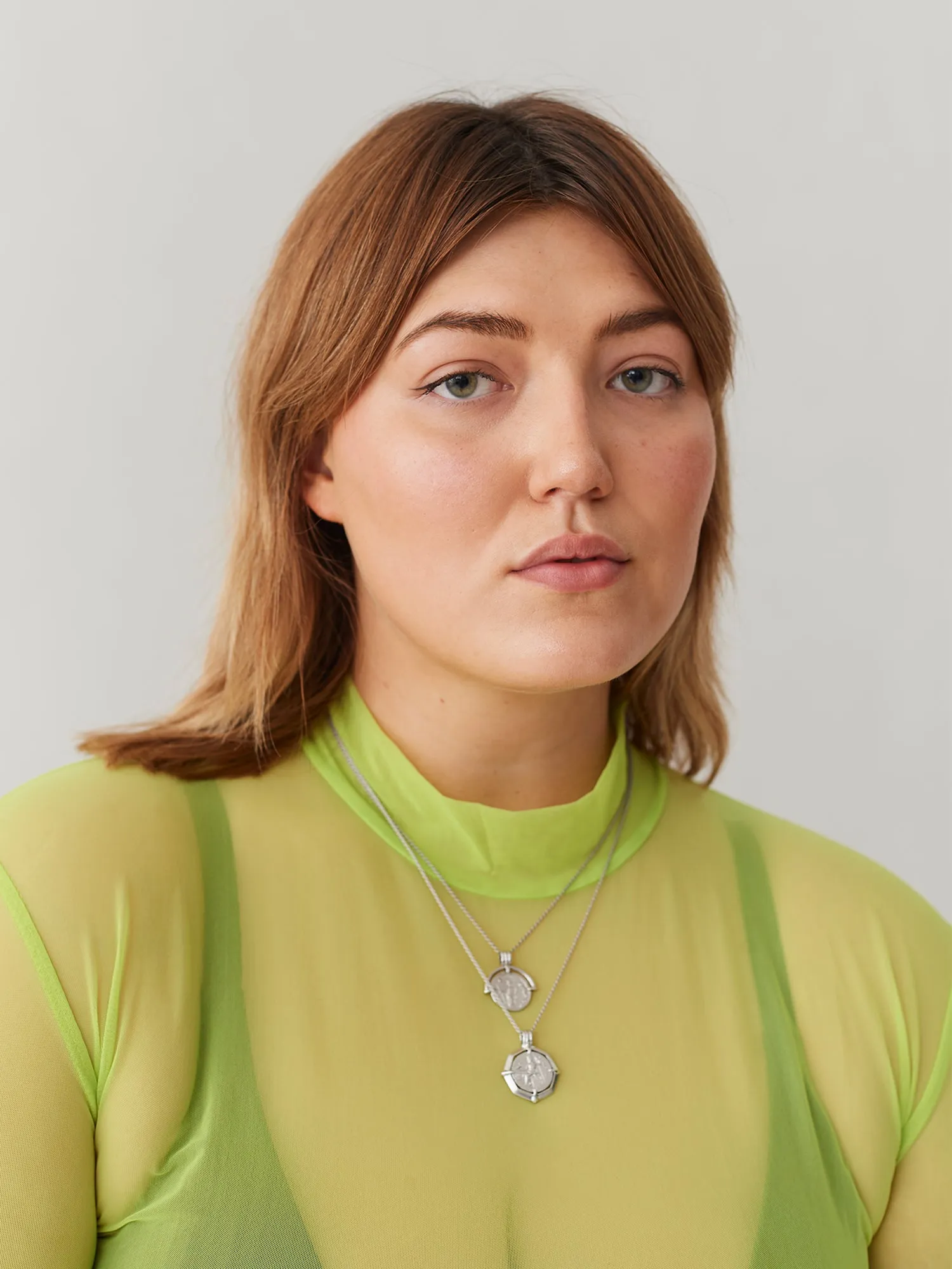 LO Sheer Turtleneck - Lime