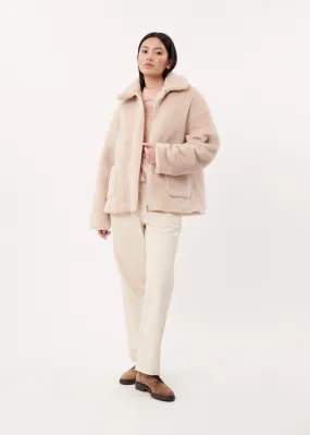 Lonnie Faux Fur Coat (Cream)