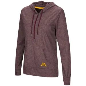 Minnesota Golden Gophers WOMEN'S "Sugar" 1/2 Zip Thermal Hoodie T-Shirt