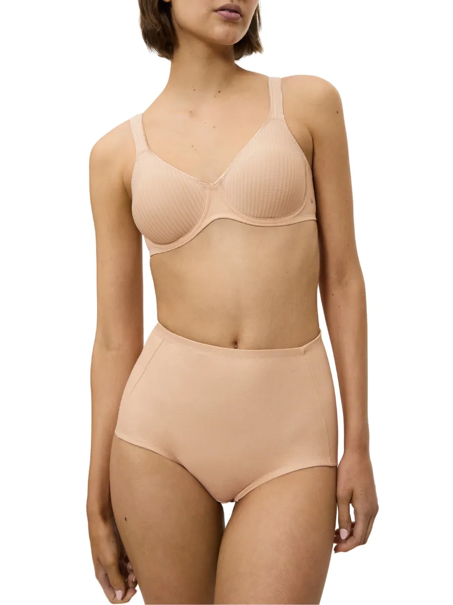 Modern Soft Cotton Moulded Bra - Neutral Beige