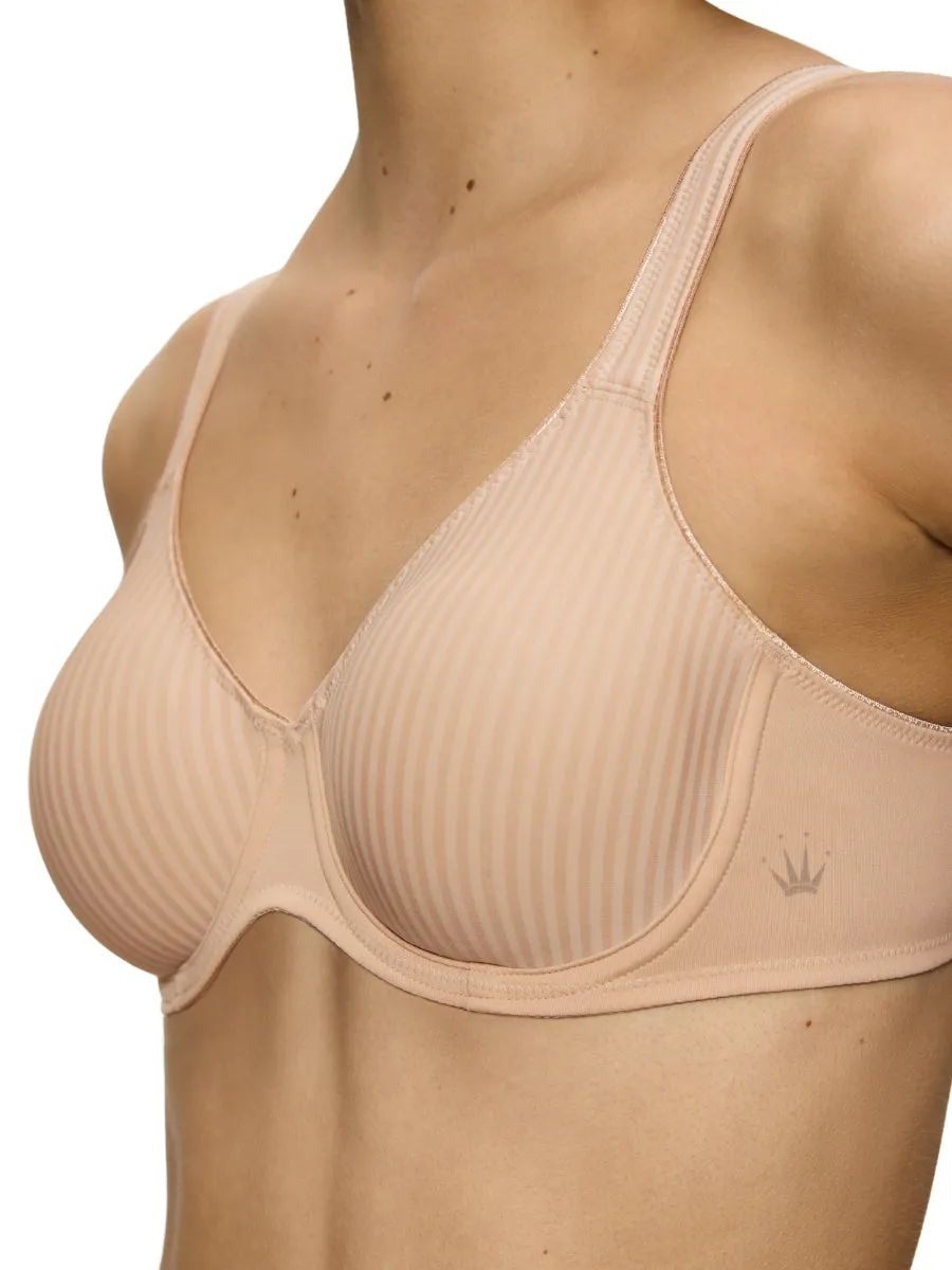 Modern Soft Cotton Moulded Bra - Neutral Beige