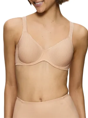 Modern Soft Cotton Moulded Bra - Neutral Beige