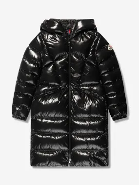 Moncler Enfant Girls Down Padded Selenga Long Coat in Black