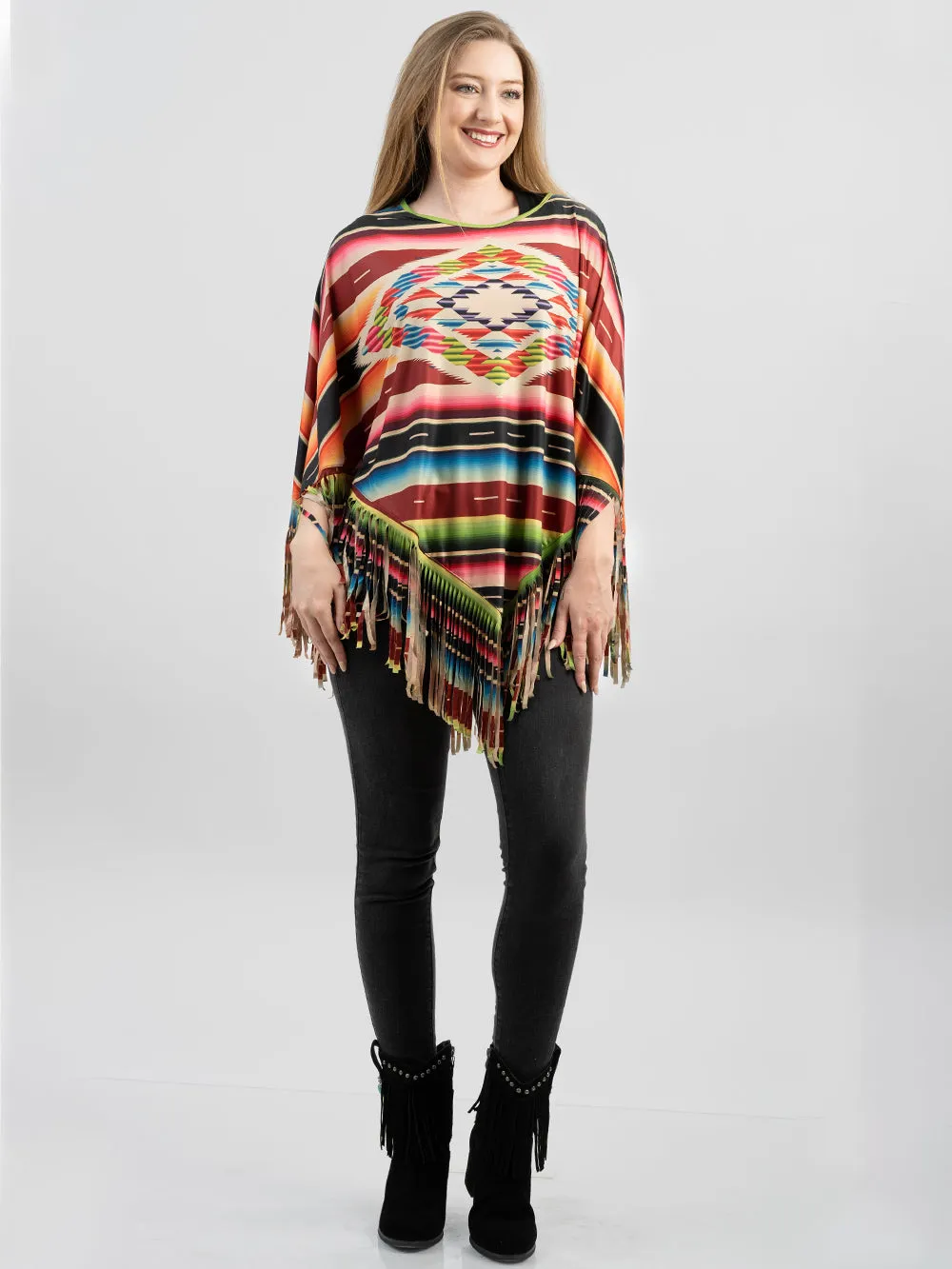 Montana West Serape Collection Poncho