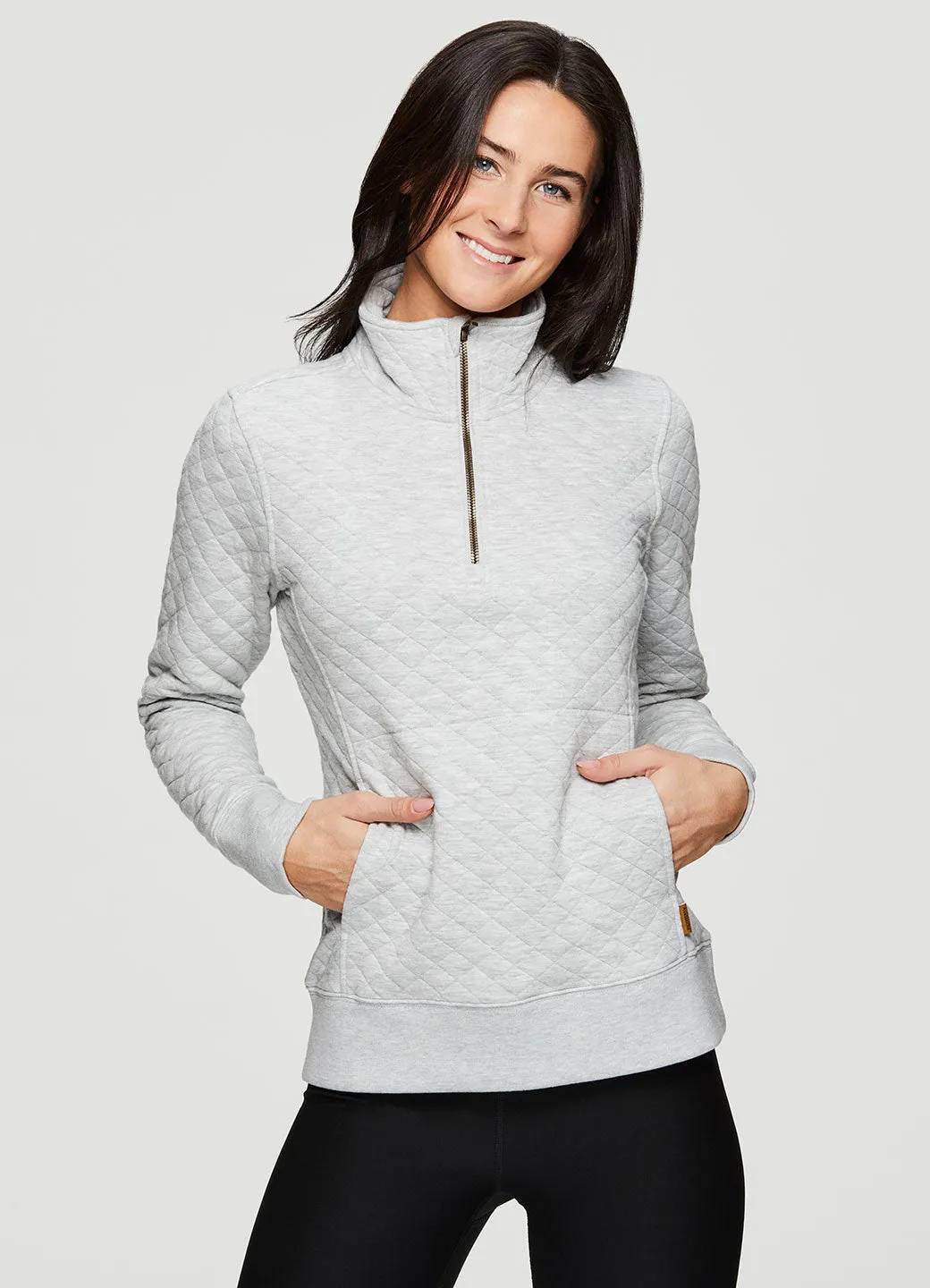 Moose Quilted 1/4 Zip Pullover