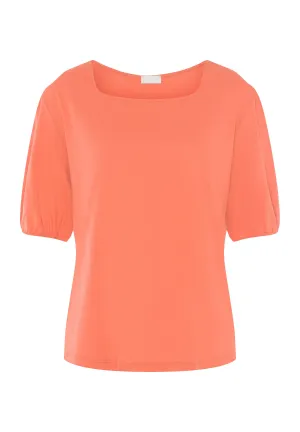 Natural Shirt Organic Cotton Square Neck Top | Apricot Brandy 78807-2294