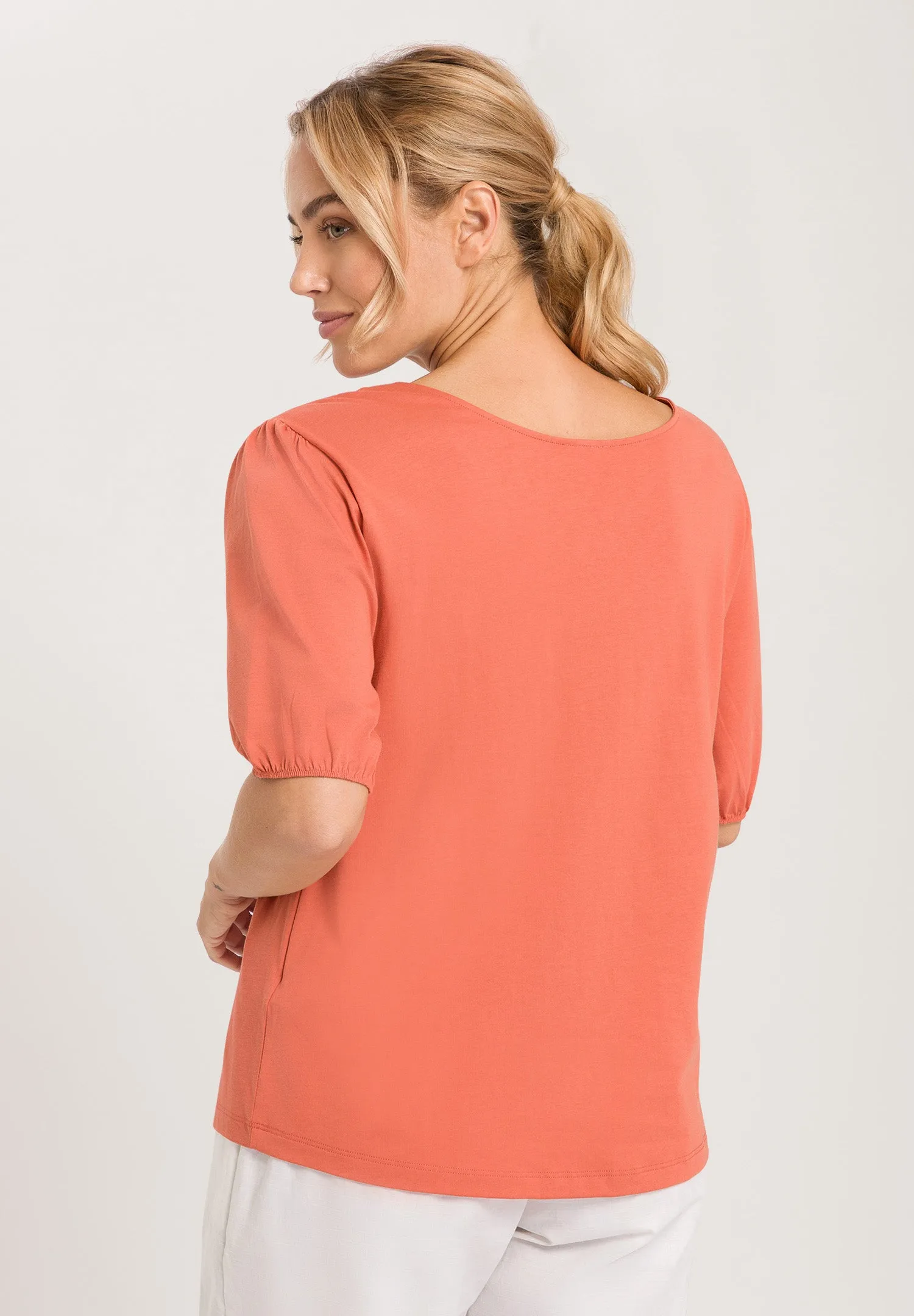 Natural Shirt Organic Cotton Square Neck Top | Apricot Brandy 78807-2294