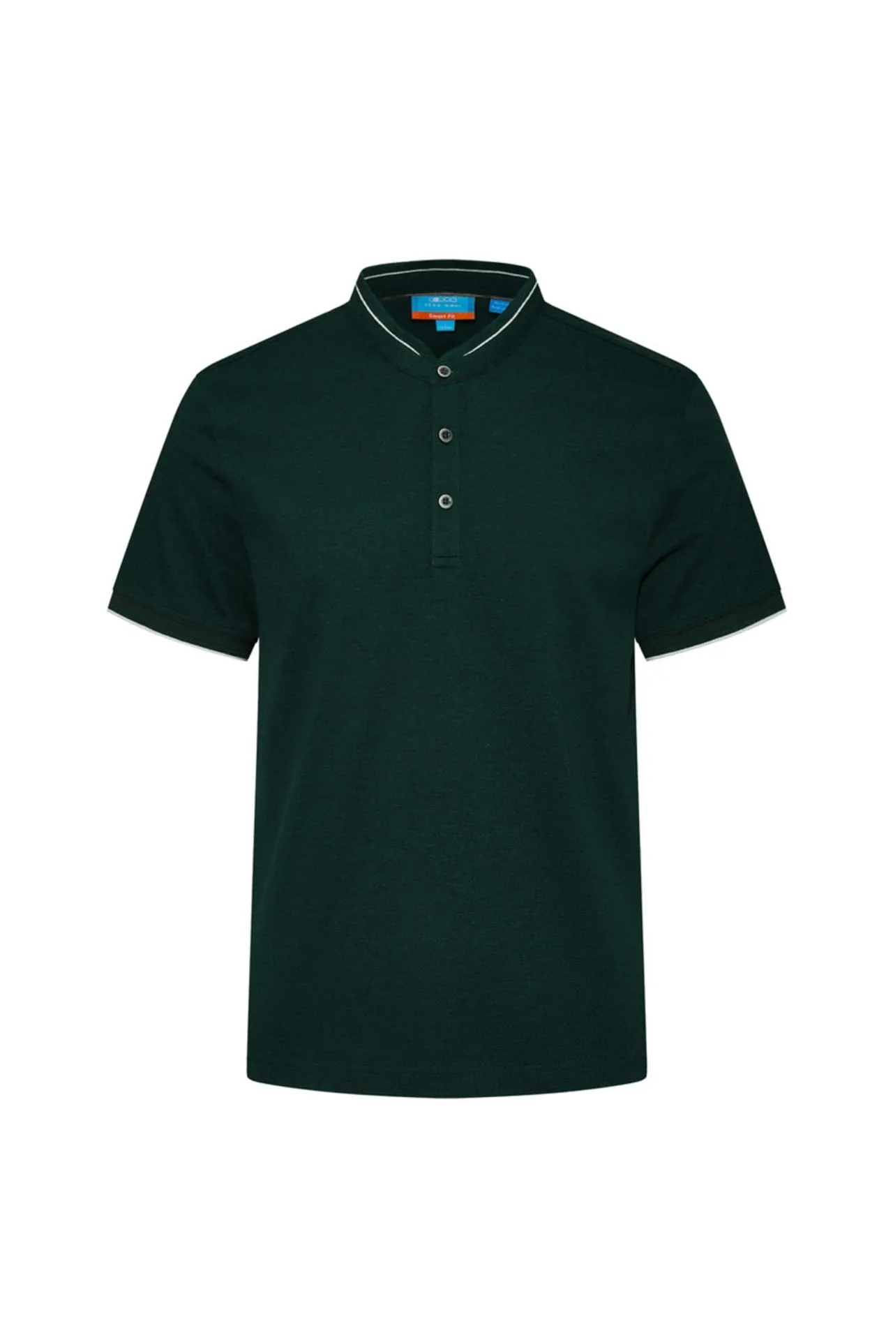 Non-Iron Cotton Smart Fit Short Sleeve Stand Collar Polo Tee