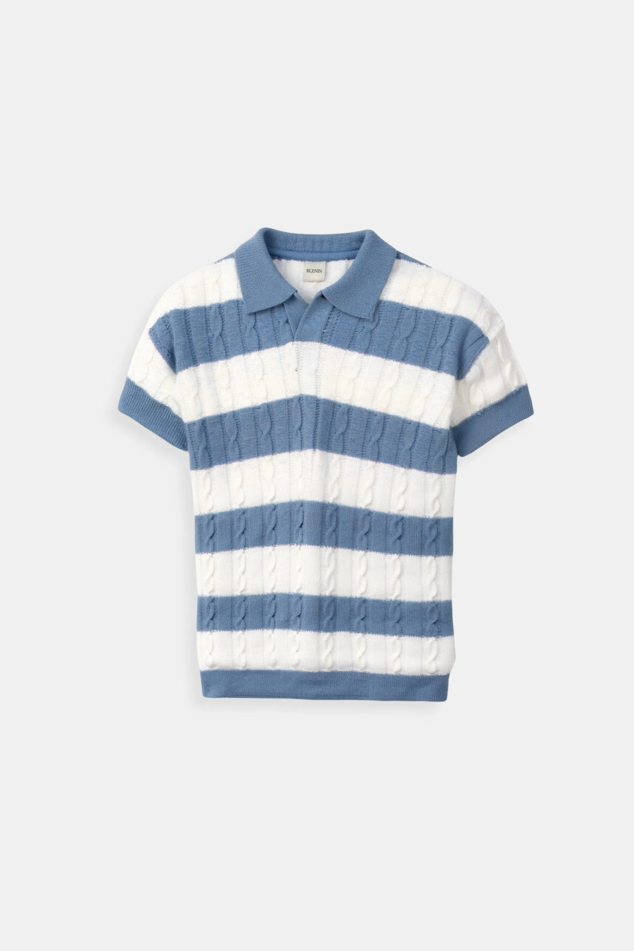 Old Money White Stripe Color Block Short Sleeve Polo T-Shirt