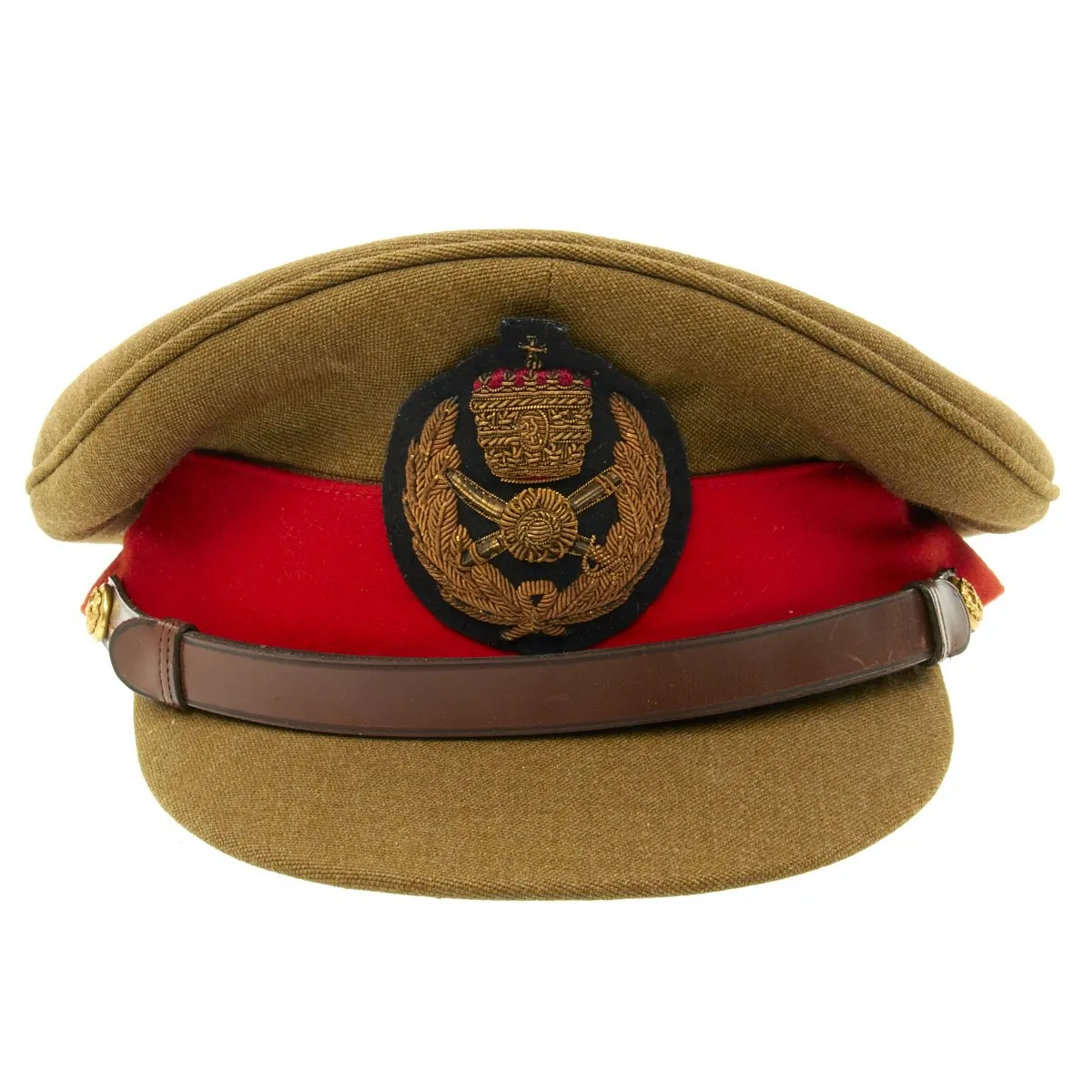 Original British-Made WWII Style Ethiopian General's Dress Visor Cap by Herbert Johnson of London - c.1953-74