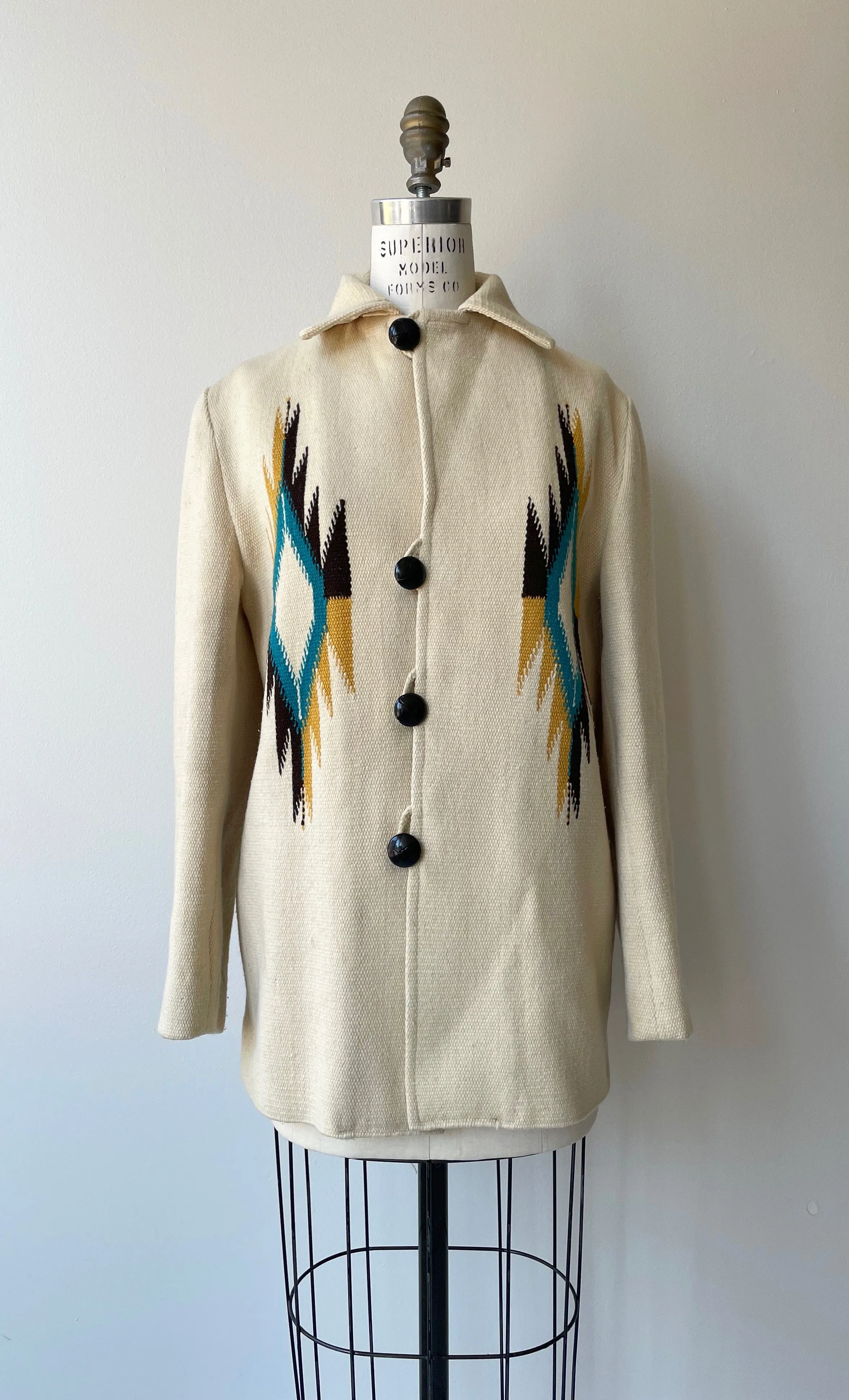 Ortega's Chimayo Woven Wool Coat