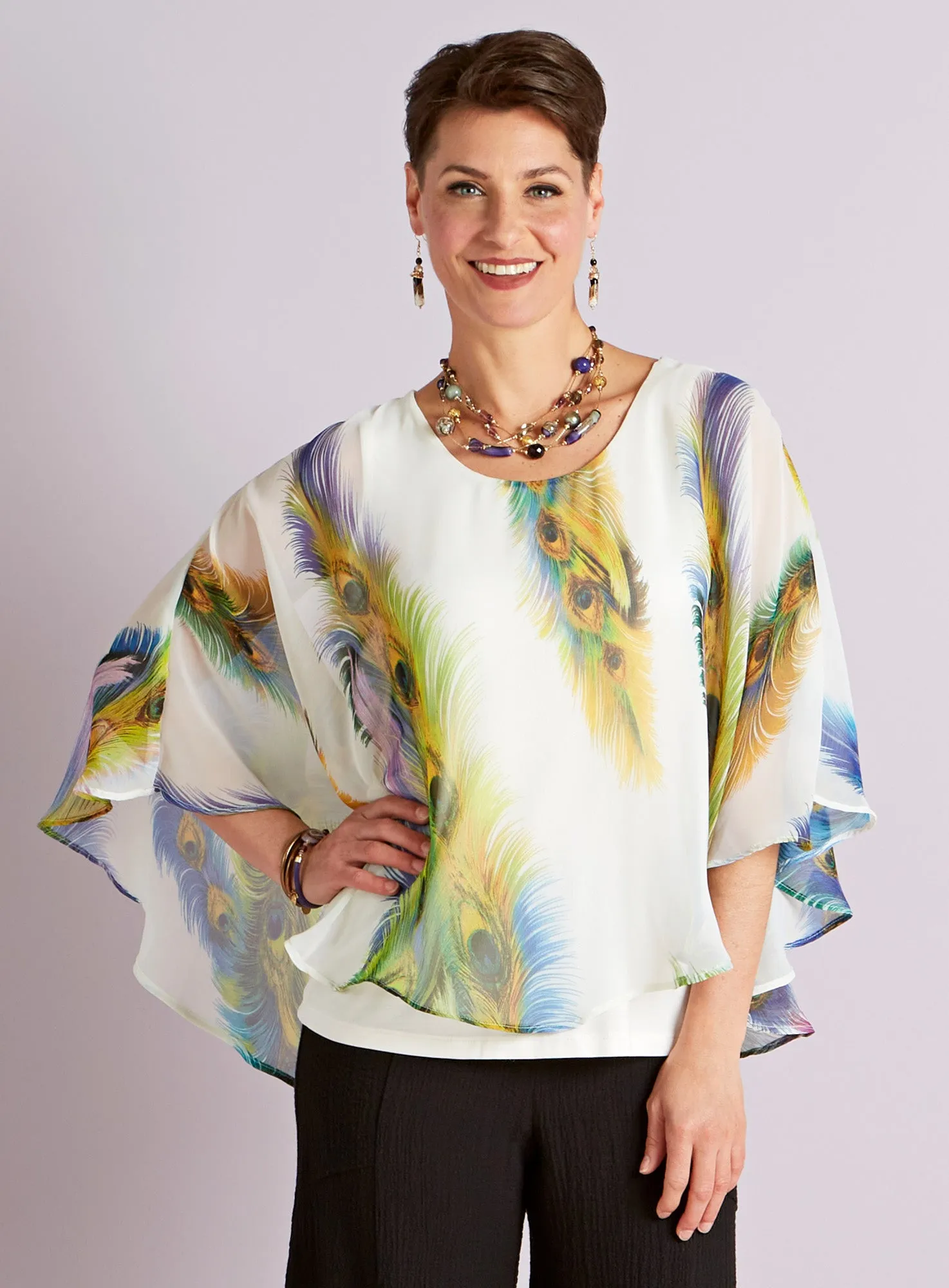 Peacock Wing Two-in-One Top FINAL SALE (No Returns)