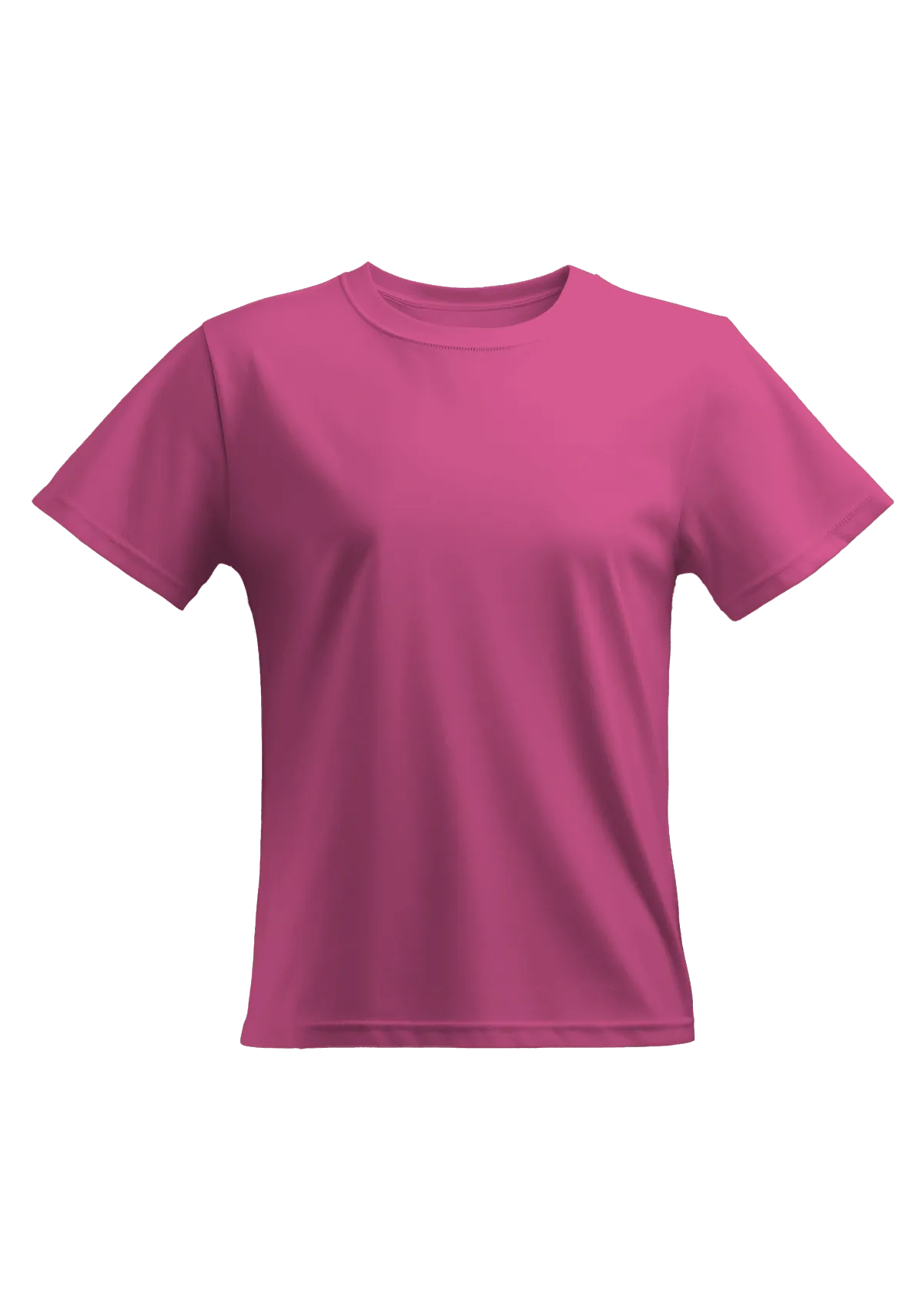 Perfect TShirt Co Women's Short Sleeve Crew Neck Charity Pink Relax Fit T-Shirt