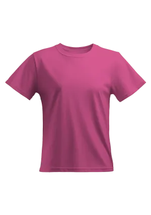 Perfect TShirt Co Women's Short Sleeve Crew Neck Charity Pink Relax Fit T-Shirt