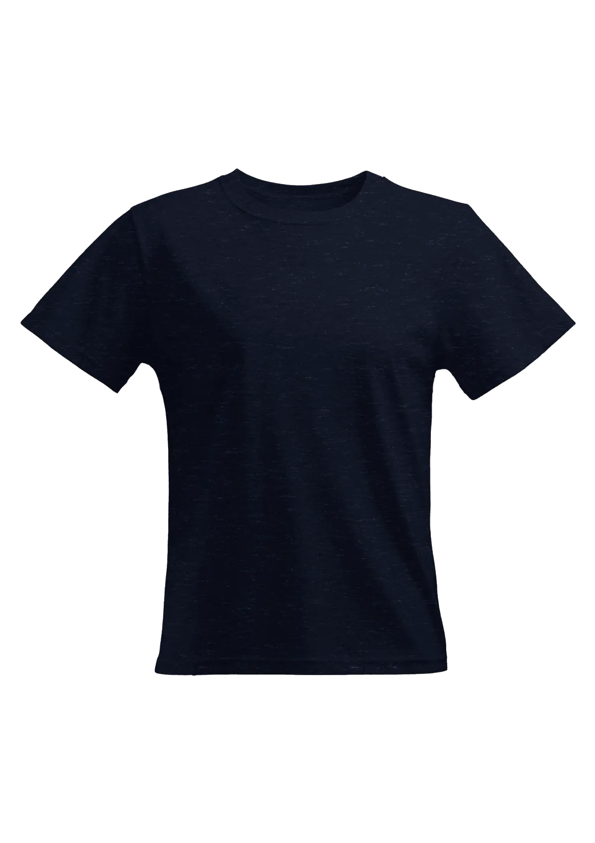 Perfect TShirt Co Women's Short Sleeve Crew Neck Heather Relax Fit in Navy