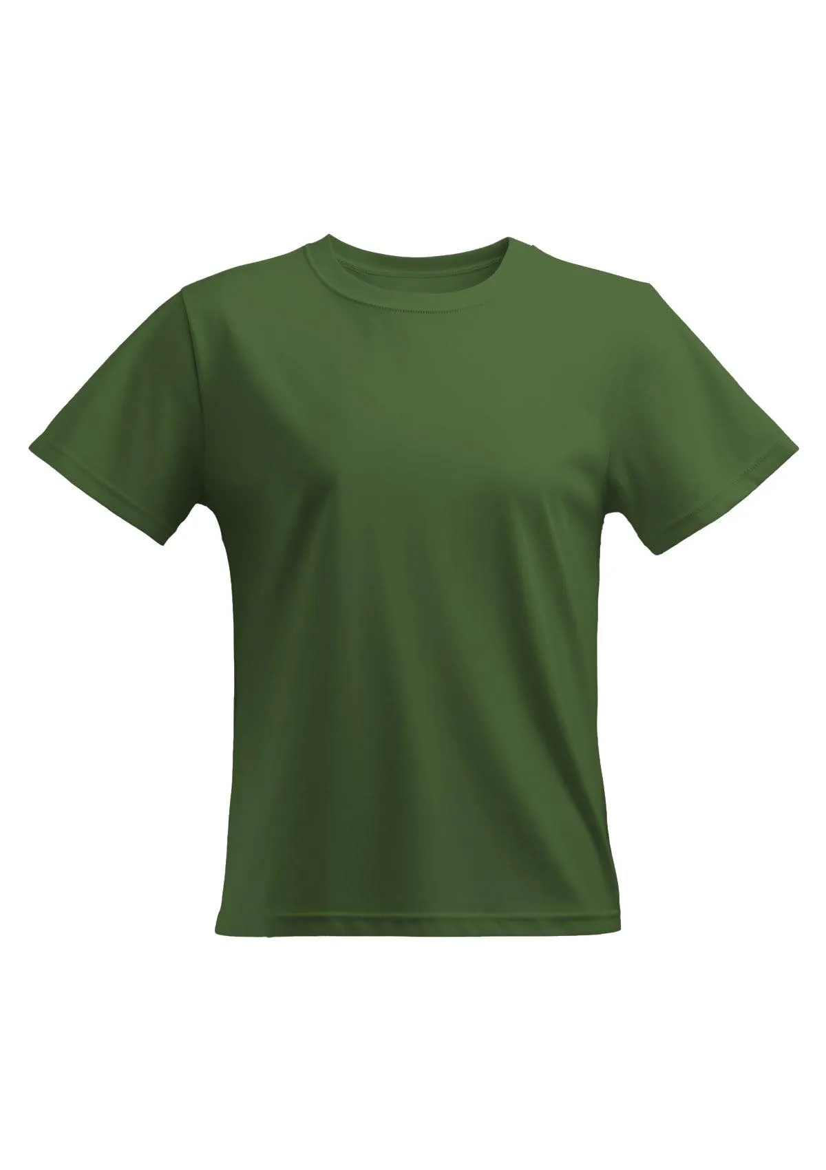 Perfect TShirt Co Women's Short Sleeve Crew Neck Leaf Green Relax Fit T-Shirt