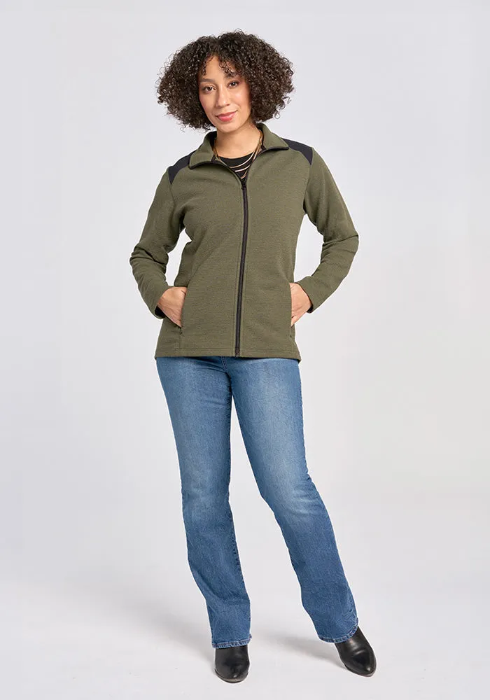 Peri Full Zip Jac - Olive