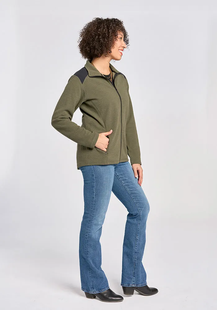 Peri Full Zip Jac - Olive