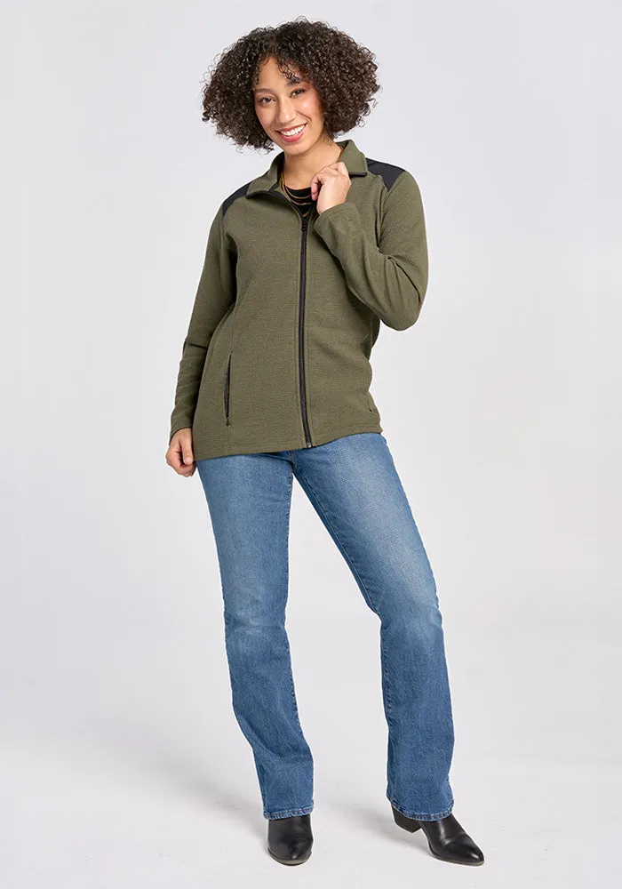 Peri Full Zip Jac - Olive