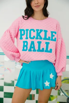 PICKLE BALL QUILTED PULLOVER