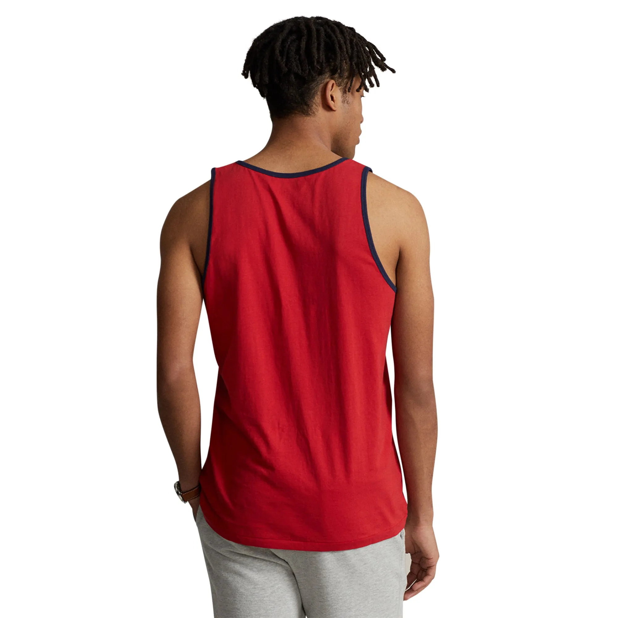 Polo Ralph Lauren Men's Red Sleeveless Knit Regatta Bear Jersey Tank Top 710871332004