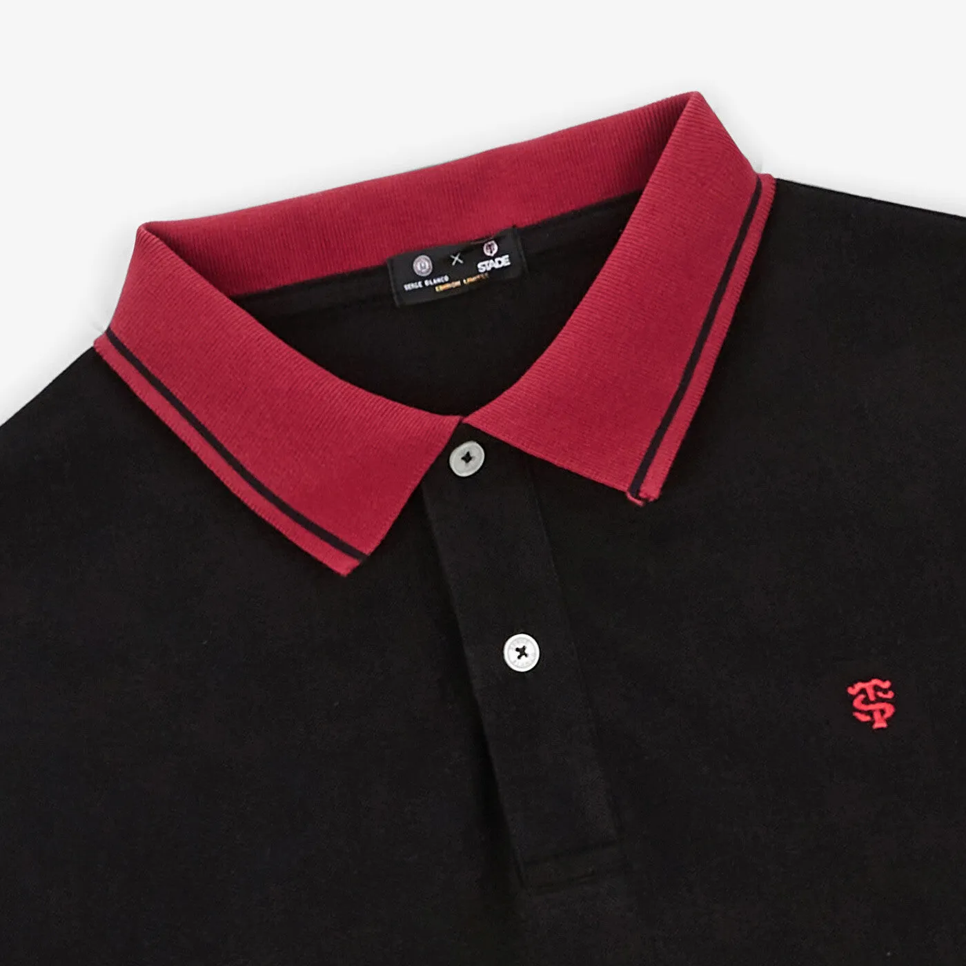 Polo STADE TOULOUSAIN noir et rouge