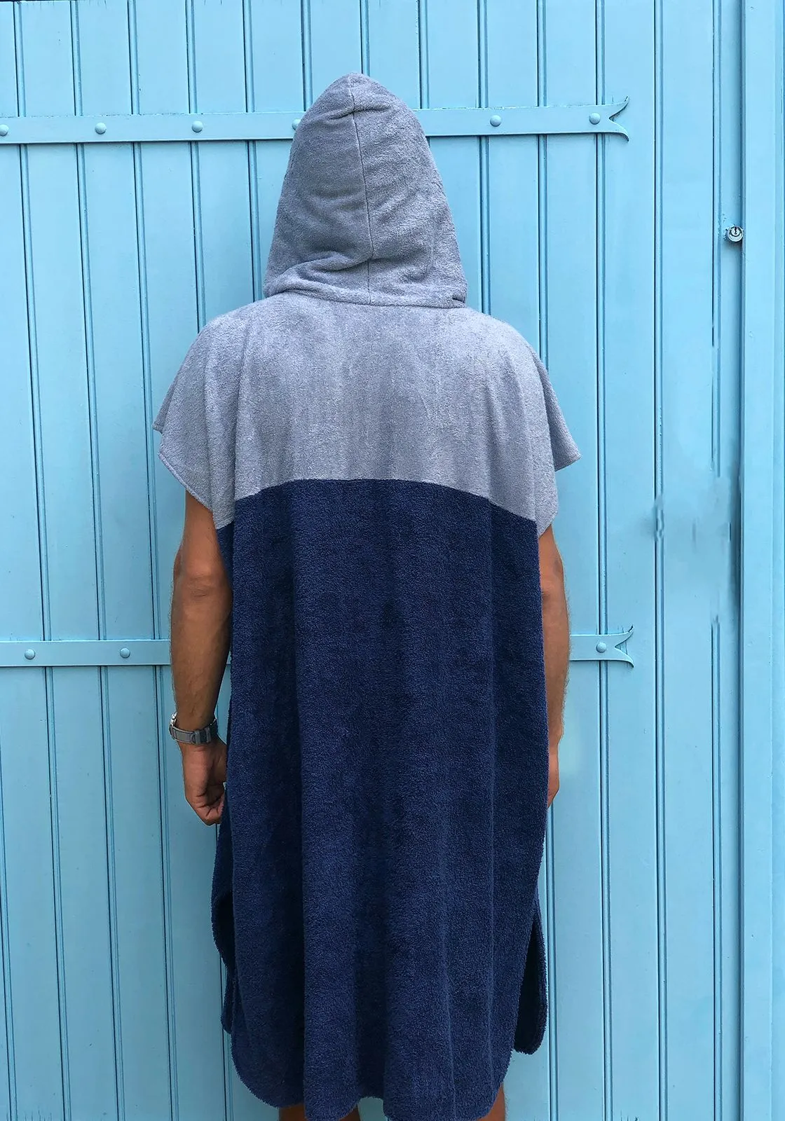 PONCHO NOA HOMME Bleu ciel-Bleu marine