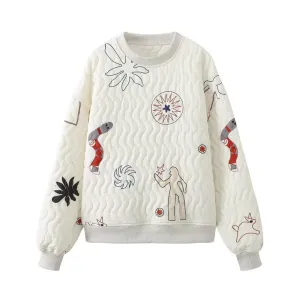 Pre Order:  Pictographs Quilted Sweatshirt