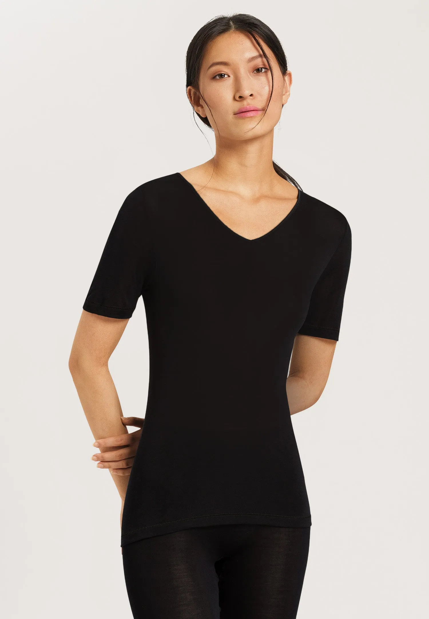 Pure Silk Fitted Silk Top | Black 71718-019