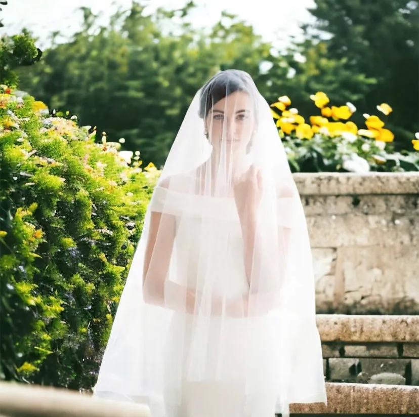 Purity - two tier tulle wedding veil