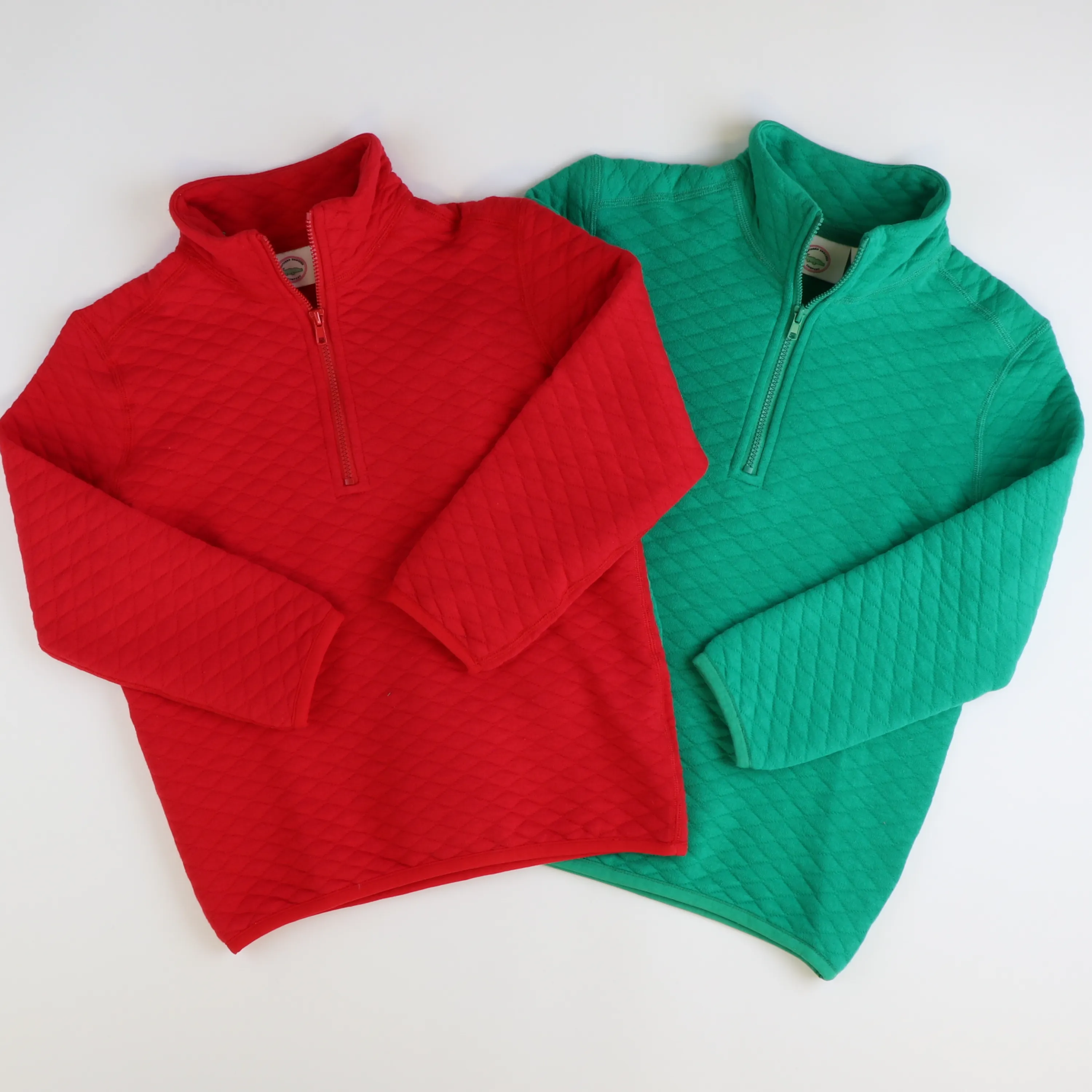 Quilted Knit Quarter-Zip - Christmas Green (Unisex)