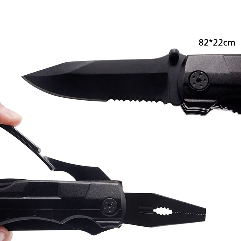 QUK Pliers Multitool Folding Pocket EDC Camping Outdoor Survival hunting Screwdriver Kit Bits Knife Bottle Opener Hand Tools