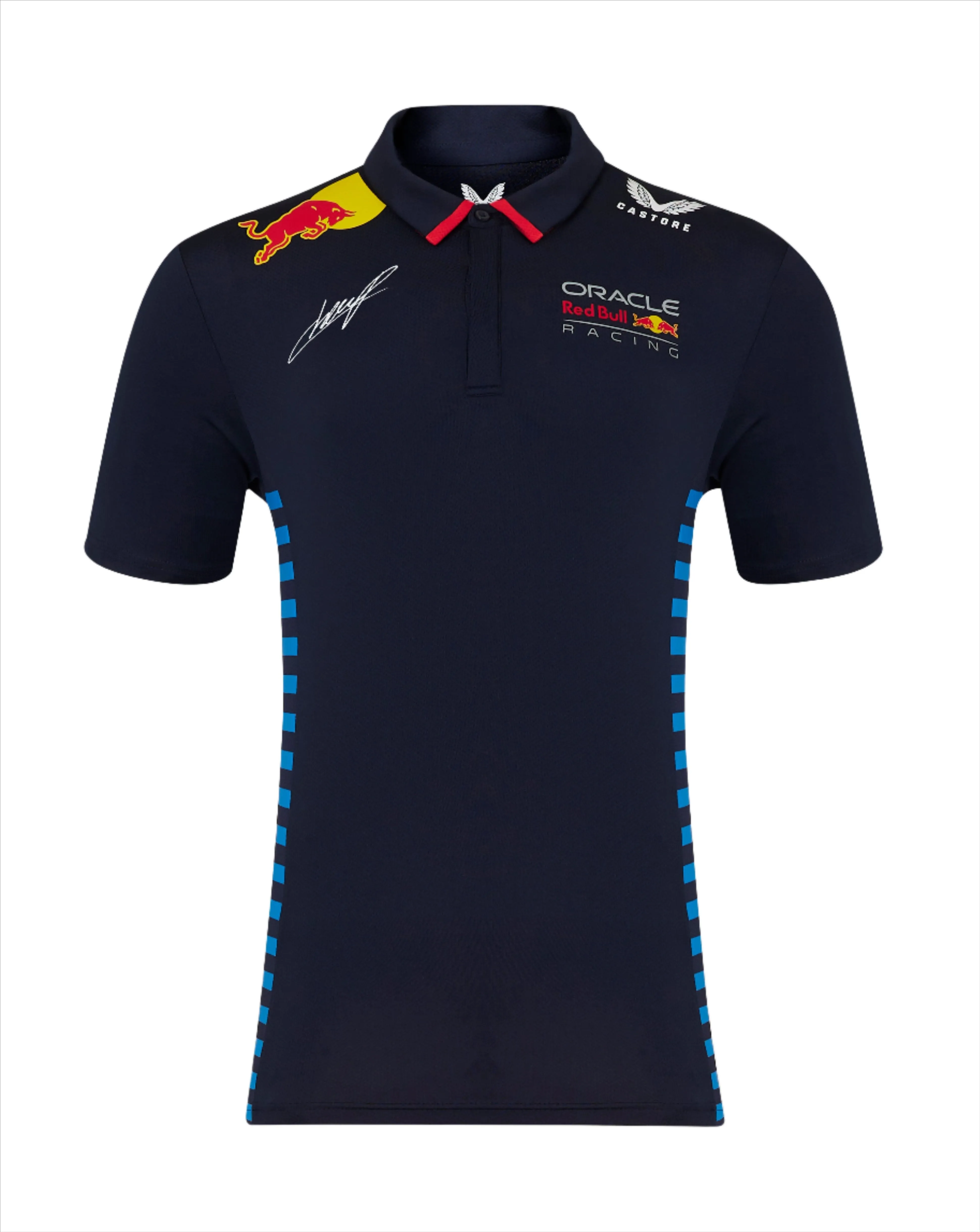 Red Bull Racing F1 Men's 2024 Sergio "Checo" Perez Team Polo Shirt- Navy