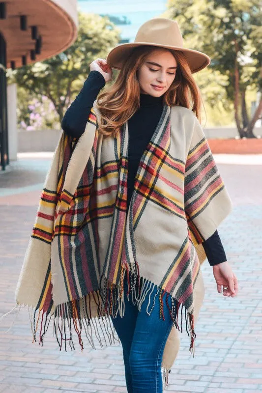 Reese Classic Plaid Poncho